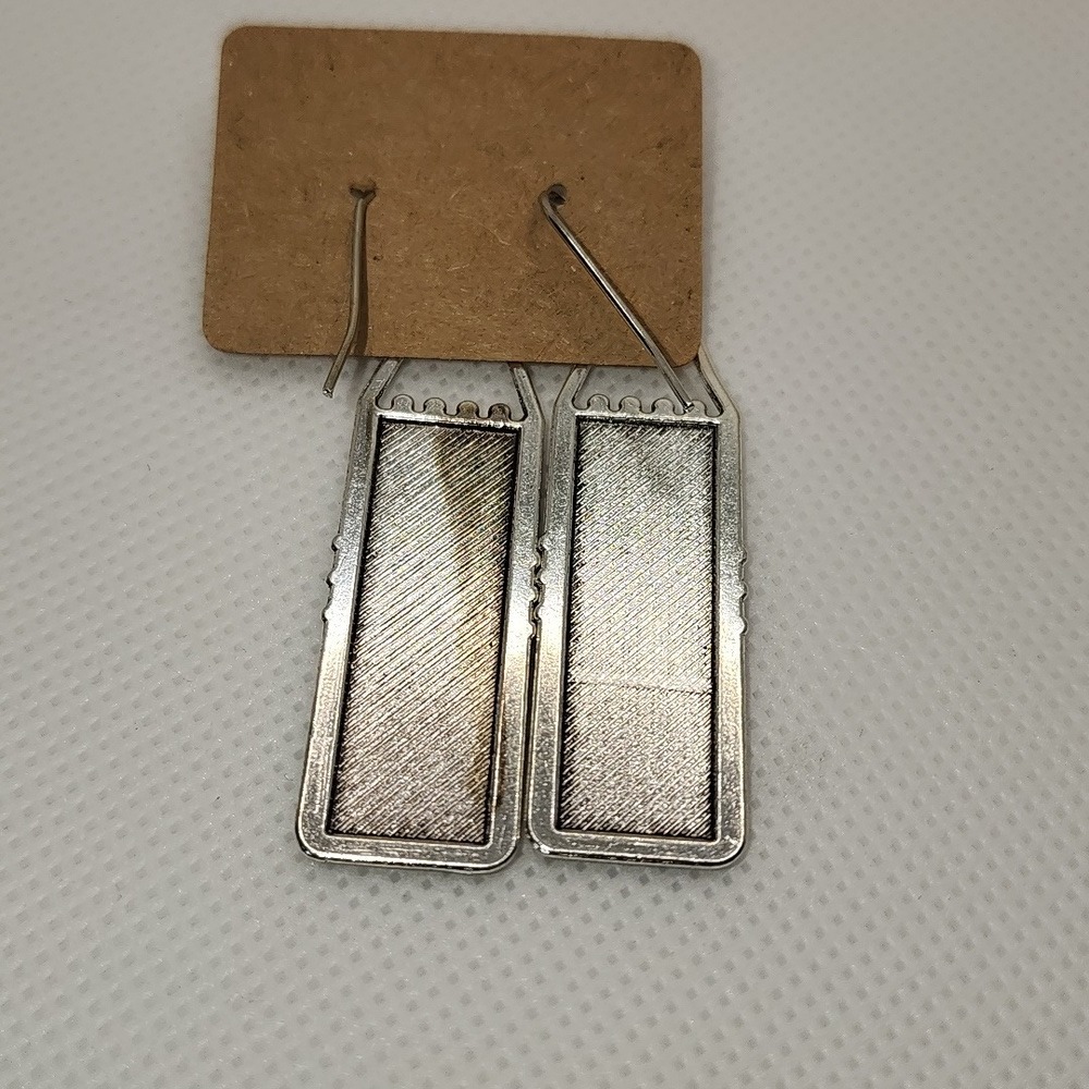 Colorful Rectangular Boho‎ Earrings - Picture 3 of 6